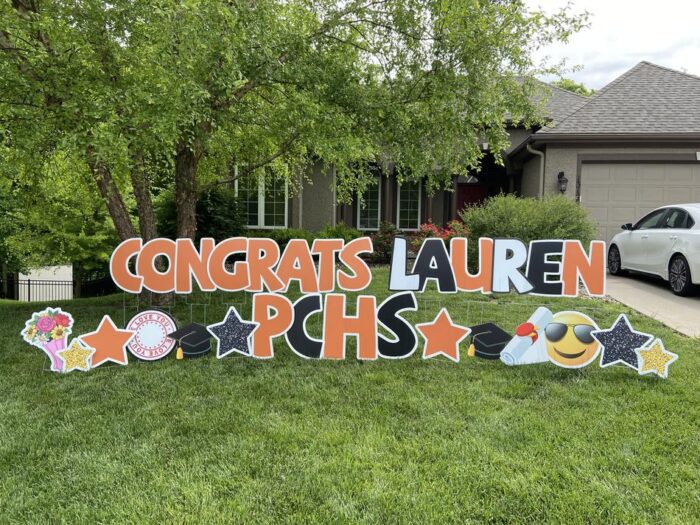 graduation lawn signs north kc